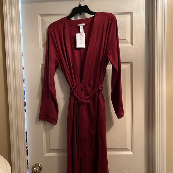 NWT HANRO ZELDA ROBE Burgundy Size M - Picture 13 of 16